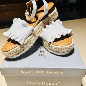 Pierre Dumas White Espadrilles with Chic Style